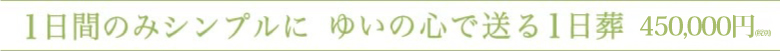 1日のみシンプルに ゆいの心で送る1日葬